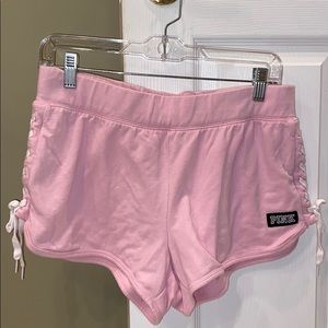 PINK shorts with lacing